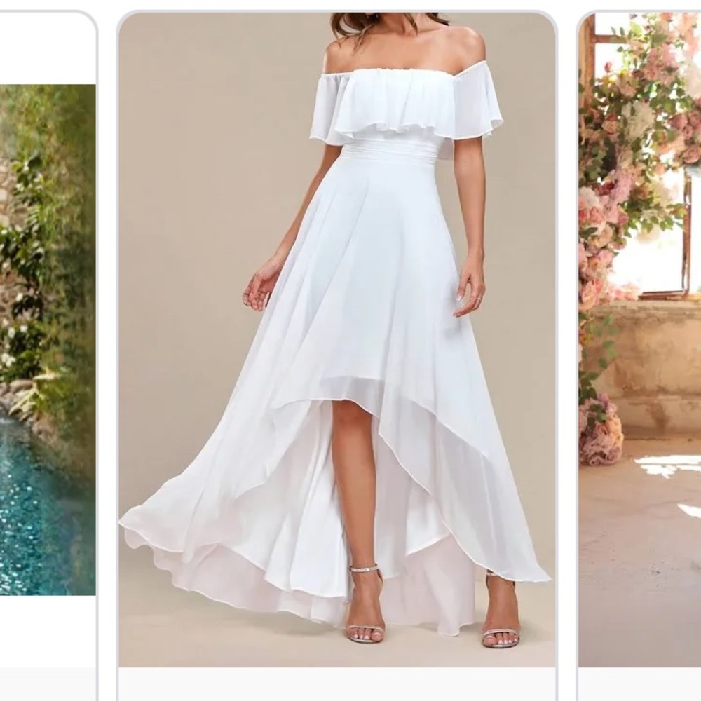 Elegant Off-Shoulder White Dress